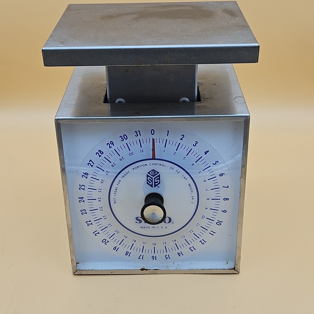 Vintage Sysco Kitchen Weight Food Scale 32 Oz SR-2 Made In USA Metal